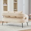 Hrinhom 3-Piece Living Room Furniture Sets,Loveseat And 2 Accent Chairs, With 3 Pillows and Metal Legs - 3 of 4