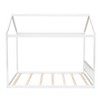 CAVINAS Floor Bed Queen Size Modern House-Shaped Pine Bed Frame with Roof and Headboard for Bedroom - 4 of 4