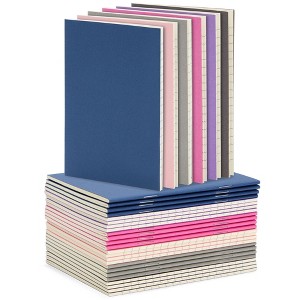 Paper Junkie 24 Pack Mini Notebooks Bulk Set, Travel Journal with 48 Lined Pages for Writing School Supplies, 6 Colors, 3.5 x 5 In - 1 of 4