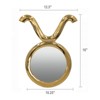 FONTOI Round Retro Wall Mirror with Gold Metal Frame, Decorative Mirror Wall Decor for Living Room, Entryway, Gold, 0.8"*16"*12.5" - 3 of 4
