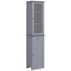 kleankin Tall Bathroom Cabinet, Narrow Bathroom Storage Cabinet with Acrylic Door, Drawer and Shelves - 4 of 4