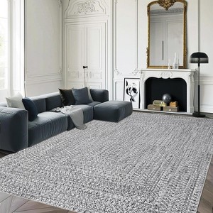 Coucheta Runner Rug , Machine Washable Non-Slip Low Pile, Faux Wool Stain Resistant Floor Carpet for Kitchen Bedroom Hallway,Multi-Color & Size - 1 of 4