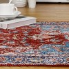 Acekool 2x6 Vintage Blue Washable Runner Rug, Non-Slip Oriental Medallion Low Pile Accent Carpet for Hallway, Entryway, Kitchen - 4 of 4