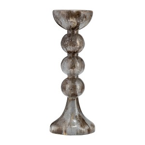 Glass Bubbly Candle Holder - Contemporary Tall Decorative Tabletop Holder for Tealights or Votive Candles - Elegant Event Decor - 1 of 4