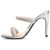 Journee Collection Womens Reena Tru Comfort Foam Open Toe High Stiletto Pumps Silver 10 - 2 of 4