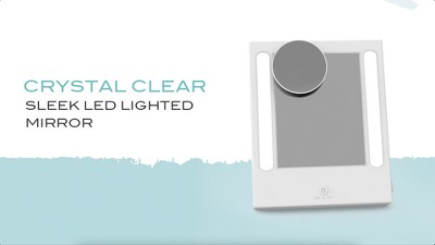 White LED Lighted Rectangular Magnifying Vanity Mirror