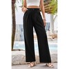 Coolmee Wide Leg Pants for Women Fashion Fall High Waisted Business Casual Outfits Work Pant Trousers - 2 of 4