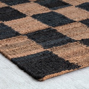 Anji Mountain Carlsen Jute Area Rug Brown/Charcoal - 1 of 4