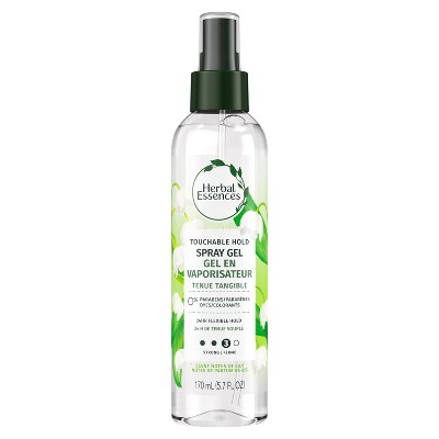 Herbal Essences Touchable Hold Hair Spray Gel for Curly Hair, 24-hour Hold Styling Gel, 5.7 fl oz