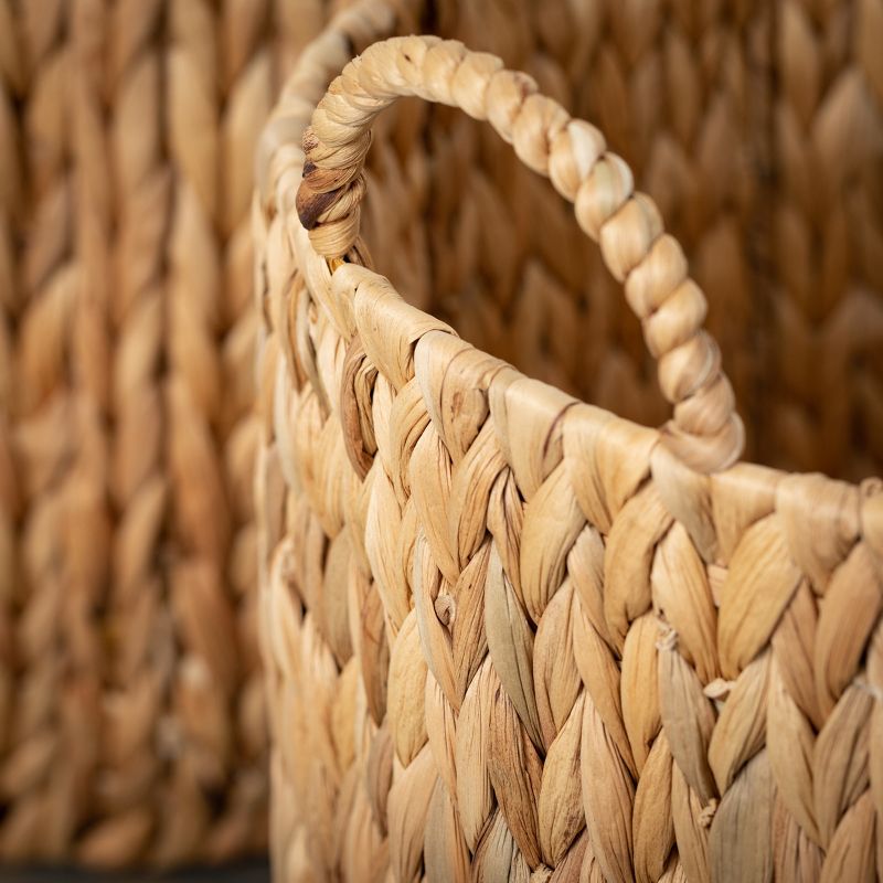 Sullivans 16.5" & 14.5" Handcrafted Fiber Baskets Set of 2, Natural, 2 of 5
