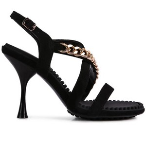 Domeda Metal Chain Mid Heel Sandal - 1 of 4