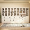 FUFU&GAGA Large Combo Storage Cabinet Glass Door Display Cabinet Combined Cabinet Organiser - 2 of 4