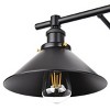 PAKOKULA 3-Light Matte Black Dimmable Vanity Light with Wide Cone Shade. - 4 of 4