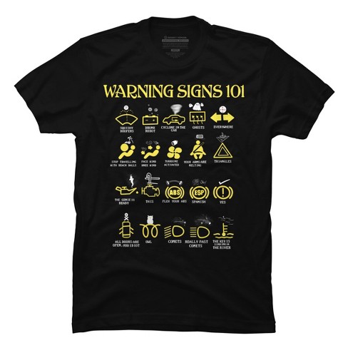 Men's Design By Humans Car Warning Signs 101 By ZeusSE T-Shirt - image 1 of 2