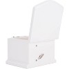 White Wooden Ballerina Music Box - Dance of the Sugar Plum Fairy - White Velvet Interior - 4 of 4