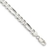 Black Bow Jewelry Men's 8mm Sterling Silver Solid Figaro Chain Bracelet - 2 of 4