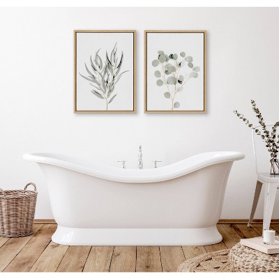 Neutral Botanical 18x24 Framed Canvas Wall Art Set