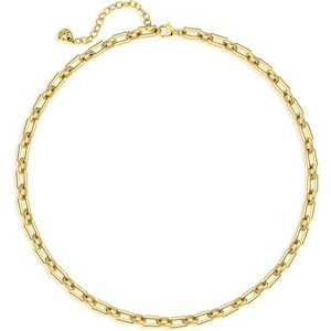 Gold Choker Necklace,18K Gold Plated Dainty Chain Choker Necklace Delicate Fashion Choker Necklace Jewelry for Women - 1 of 4