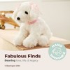 Bearington Sassy Plush Stuffed Animal for kids, White Puppy Dog 10 inches - 2 of 4