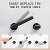 Attop Matte Black Toilet Paper Holder - Black Wall-Mounted Toilet Paper Holder (Pack of 2) - 4 of 4