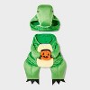 Dino with Pumpkin T-Rex Pail Dog and Cat Frontal Costume - Boots & Barkley™ Light Green - 2 of 3