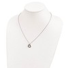 Black Bow Jewelry 1/2 Cttw Black & White Diamond 13mm Heart Necklace in Sterling Silver - 3 of 4