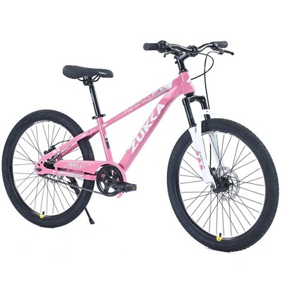Kids Mountain Bike, Single Speed Bikes with 24 Inch Wheel Outdoor Traveling Cycling Hiking Exercise Bicycles for 9-12 Age