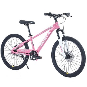 Kids Mountain Bike, Single Speed Bikes With 24 Inch Wheel Outdoor Traveling Cycling Hiking Exercise Bicycles For Kids And Toddler Age 9-12 Years - 1 of 4