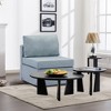 NicBex Linen Accent Chair,Upholstered Living Room Chairs with Low Back and Rubberwood Legs,Modern Armless Chair,Accent Chairs for Living Room - 2 of 4