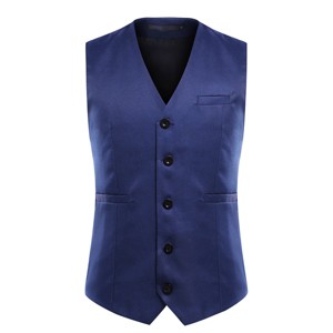 Cloudstyle Mens V-Neck Dress Suit Business Casual Suit Vest Waistcoat 5 Button Slim Fit - 1 of 4