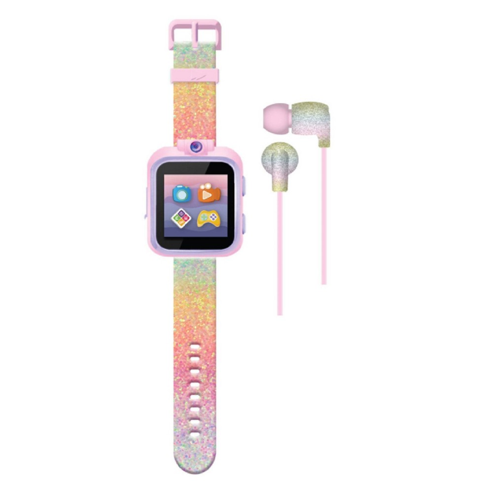 Photos - Smartwatches Playzoom Kids Smartwatch & Earbuds Set - Textured Rainbow Glitter