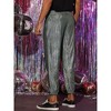 INSPIRE CHIC Men's Sparkly Sequins Dance Metallic Pants - 3 of 4