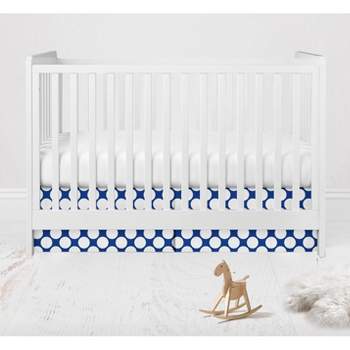 Bacati - Large Dots Crib/Toddler Bed Skirt - Navy