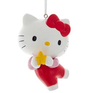 Kurt Adler Plastic Ornament for Christmas Tree, Hello Kitty with Star - 1 of 1