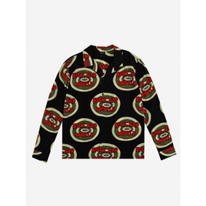 Daria Sick Sad World Logo All-Over Print Long Sleeve Black Button-Down Shirt - 1 of 2