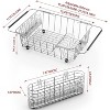 Adjustable Stainless Steel Dish Drying Rack for Sink, Expandable Metal Drainer with Utensil Holder - 2 of 4