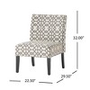Lycvki Pattern Fabric Upholstered Accent Chair with Wood Legs - 2 of 4