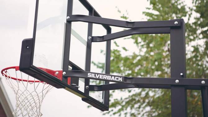 Silverback B5401W In-Ground 54" Glass Basketball Hoop System with Anchor Kit, 2 of 13, play video