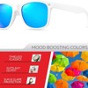Attop Vintage Polarized Sunglasses, Unisex - UV Protection Sunglasses, Blue - 2 of 4