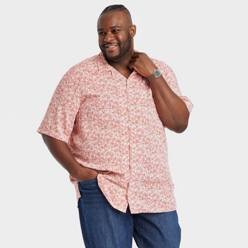 Men's Big & Tall Short Sleeve Collared Button-down Shirt - Goodfellow & Co™  Slate Gray Xxlt : Target