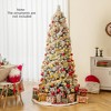 Tangkula 6/7 FT Flocked Christmas Tree w/ Pine Needles 517 Branch Tips 170 LED Lights - 2 of 4