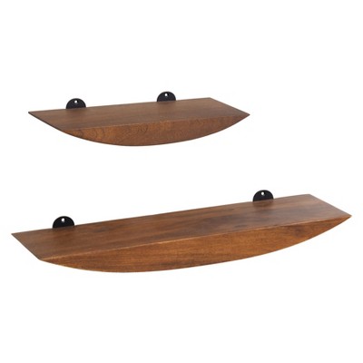 MH London Hutch 24" Set of 2 Wall Mounted Shelves Mango Wood