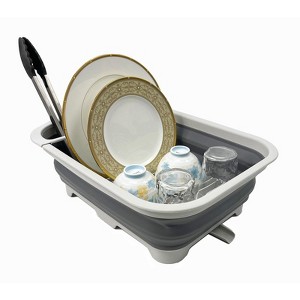 SAMMART 12L (3.17 Gallon) Collapsible Dish Drainer with Swivel spout - 1 of 4