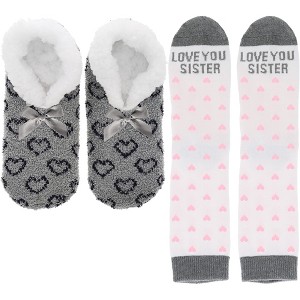 Pavilion Gift Company - Love You Sister - Slipper Sock Gift Set - Socks - 1 of 4