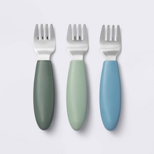 Stainless Steel Forks - 3pk - Blue/Green - Cloud Island™ - 1 of 3