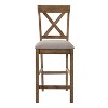 NicBex Counter Stools Set of 2 Rustic Style Counter Height Stools with Cutout Design and Upholstered Cushion for Kitchen Island, Cafe - 4 of 4