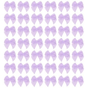 Unique Bargains Craft DIY Gift Packaging Accessories Satin Mini Flower Bows - 1 of 4