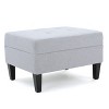 NicBex Modern 28" Rectangle Ottomans Wood Footstools with Cushioned Top for Bedroom and Living Room - 4 of 4