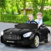 Infans 2 Seater 12V Kids Ride On Car Mercedes Benz AMG GTR w/Remote & LED Lights Black - 3 of 4