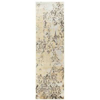Oriental Weavers Bowen 2067W Grey/ Gold Indoor Area Rug - 2'3" x 7'6"